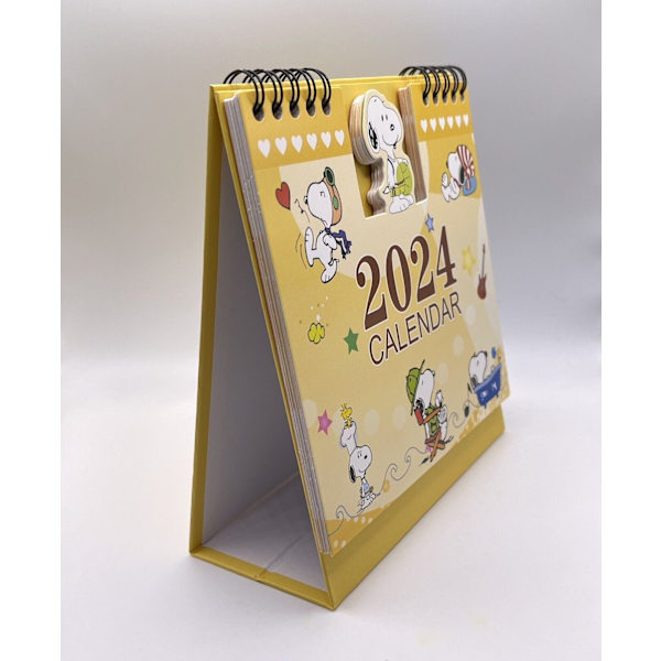 Snoopy 2024 WFH Skrivebords Kalender Dagbok Julegave Sjarmerende 2 pcs