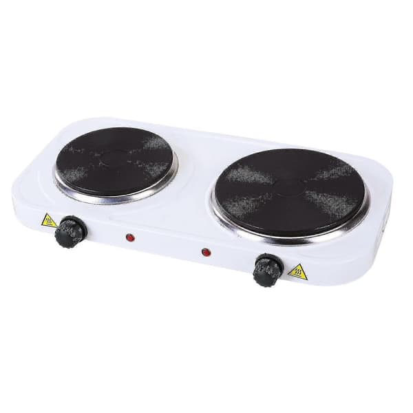 Dobbelt Kogeplade med 5 Temperaturindstillinger, 2500w - Hvid