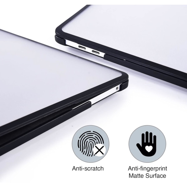 Etui kompatibel med Macbook Air 13 tommer M1 A2337 A2179 A1932, utgitt 2021-2018, Frosted Clear