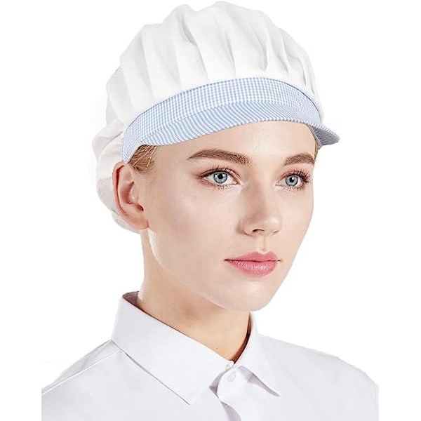 (Vit Halv Mesh) 3 st Kockmössa Kök Matlagning Kockhatt Matservering Hårförkläden för Kvinnor, One Size[qb]