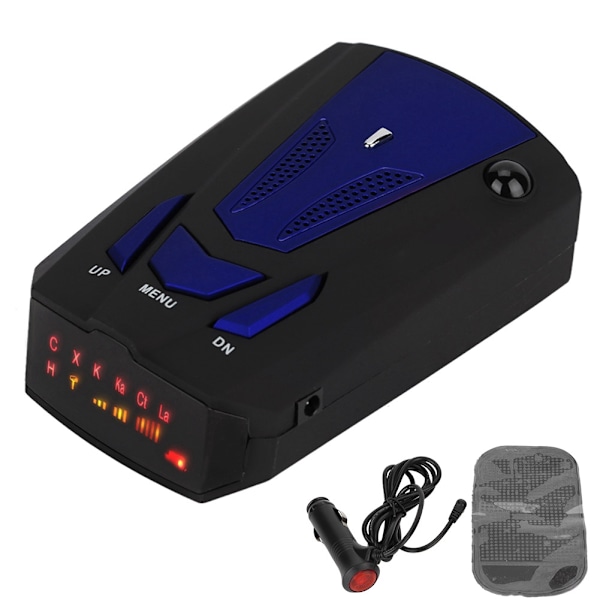 16-kaistainen 360 asteen V7 GPS-auton nopeustutka laserilmaisimella ja äänimerkillä (sininen)