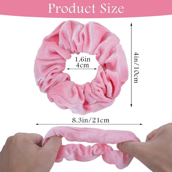 2 kpl Pink Velvet Hiussoljet Suuri koko Söpöt hiusnauhat rep