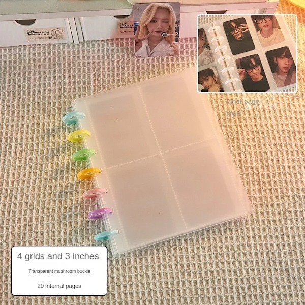 Ins-valokuva-albumi Kpop-kansio Photocards-pidike Luova Idolin korttien keräyskirja Junalippu Albumikorttien kansio Opiskelijan tarvikkeet Cod liver oil