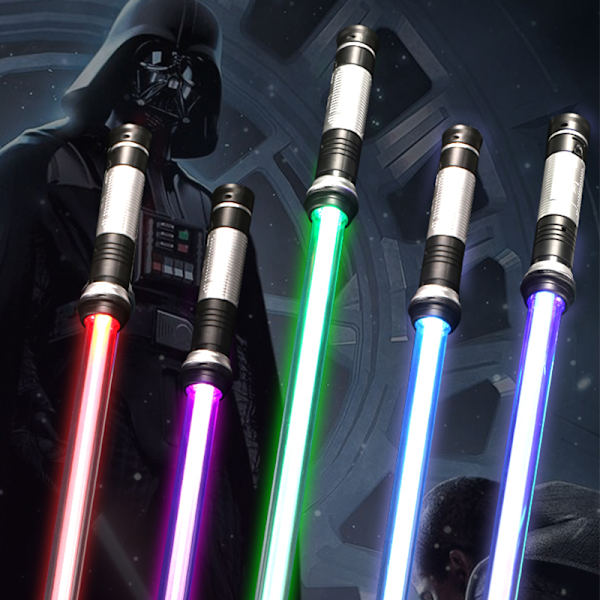 2 stk. Lightsaber Cosplay 7 farvet sværd skalerbare legetøj gave