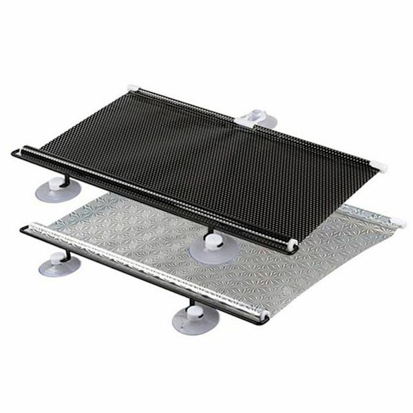 2 stk. Rullepersien Solskærm Rullegardin Bil Hjem Vindue Persien Sort Black 50*125CM