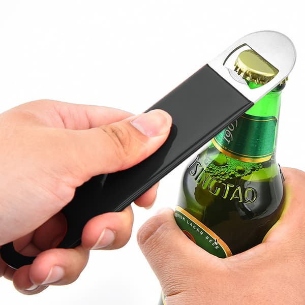 Kraftig Flaskeåbner i Rustfrit Stål, Holdbar Øloplukker.