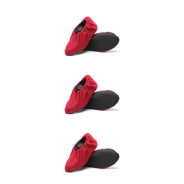 1/2/3/5 sorte skoovertræk - Genanvendelige og skridsikre Nemme at vaske vinrøde M-størrelse 32-36 wine red M size 32-36 3PCS