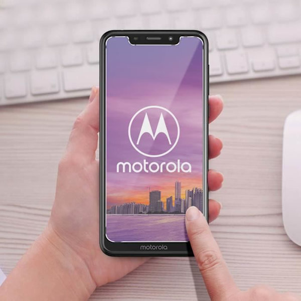 Motorola One -näytönsuoja karkaistusta lasista 9H 0,33 mm Läpinäkyvä valkoinen