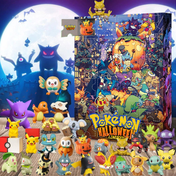 24 Roms Halloween Blind Box Samlefigurer Utsøkte Håndverk Halloween Leksesett For Barn Voksne Halloween Party Leke Pokemon