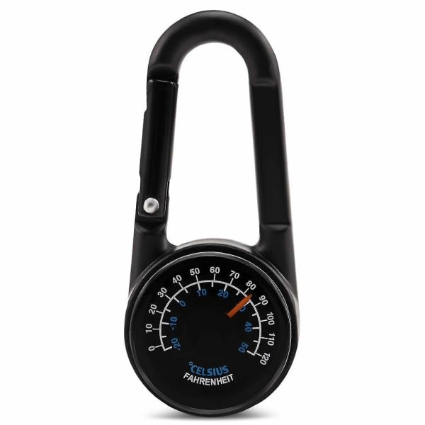 Dubbelsidig 3 i 1 minikompass karbinhake termometer