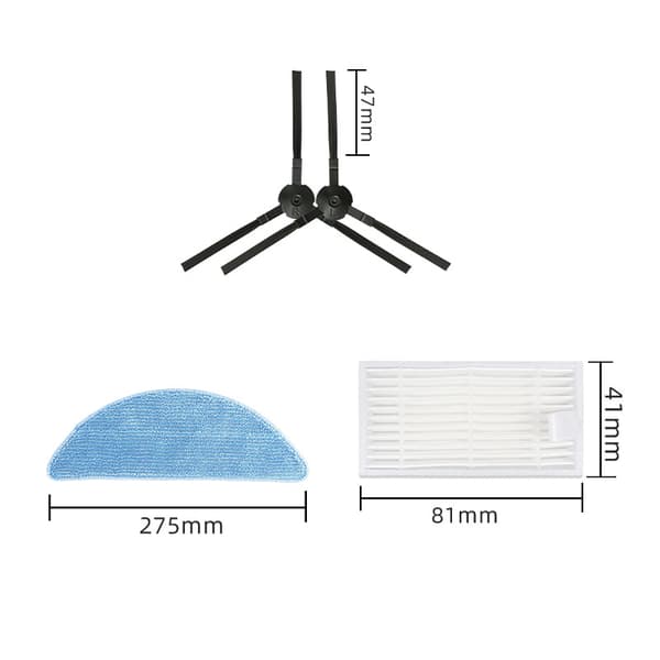 Tilbehørssett for ILIFE V3 V3s V5 V5s V5s pro robotstøvsuger