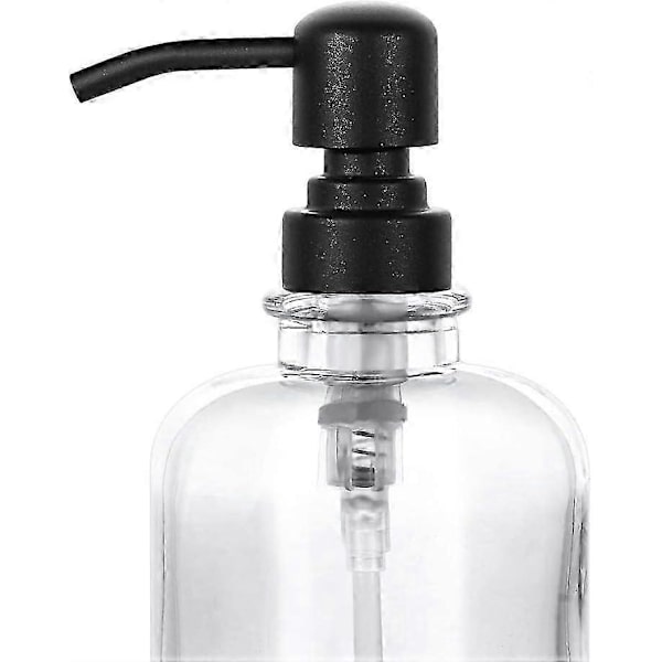 2 stk. tyk klar glaskrukke håndsæbedispenser til badeværelse 12 ounce