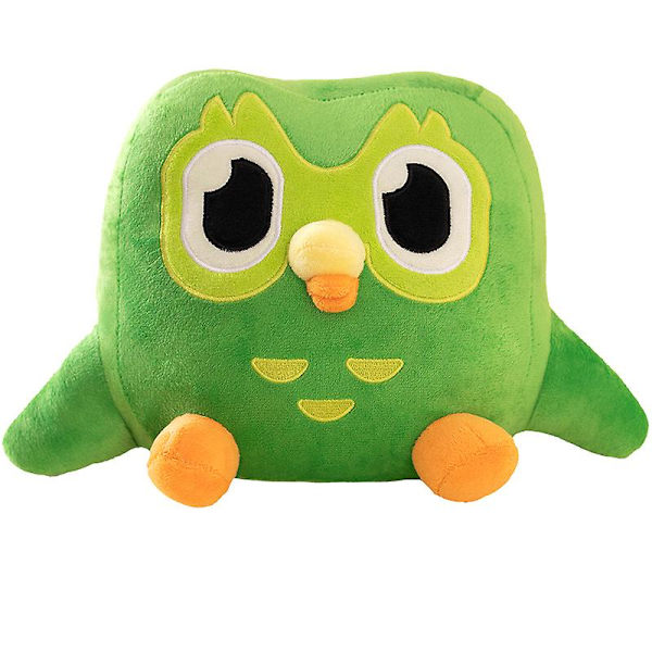 Vihreä Duolingo-pöllöpehmolelu Duo Plushie Duo-pöllön piirretty anime-pöllönukke one size