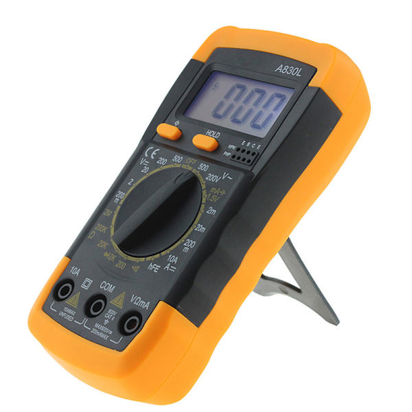 A830L LCD Digitalt Multimeter AC/DC Amperemåler Voltmeter Tester Måler