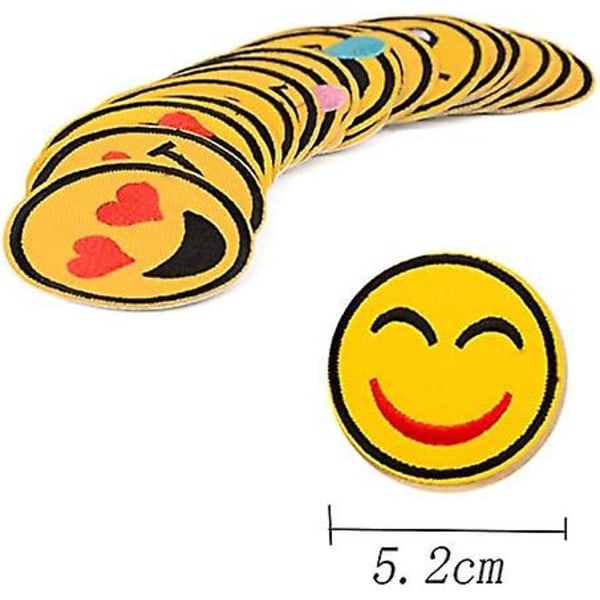 Kirjontamerkit 26 kpl. Emoji-ilmeet Ommeltavat merkit Lapsille Merkit Vaatteisiin T-paitaan Farkkuihin Takkiin Laukkuun DIY