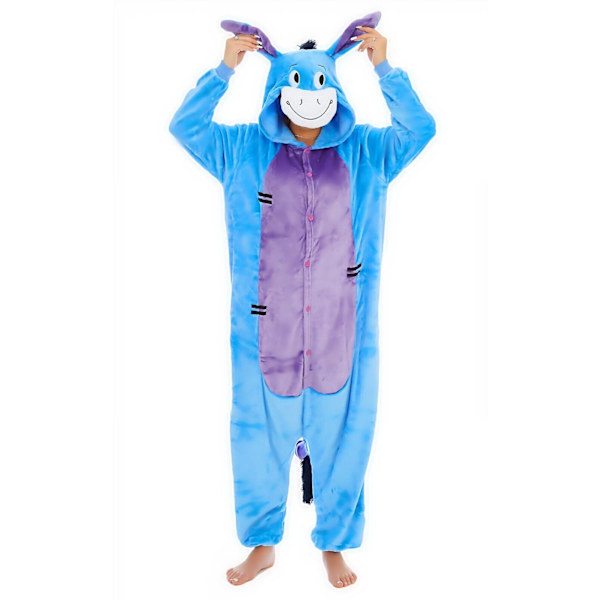Winnie the Pooh -hahmot Unisex Onesie Fancy Dress -asu Huput Pajamailut a Eeyore Donky Eeyore Donky Eeyore Donkey L(170CM-180CM)