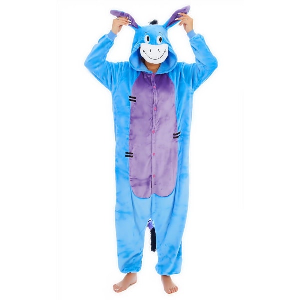 Winnie the Pooh-karaktärer Unisex Onesie Fancy Dress Kostym Hoodies Pyjamas a Eeyore Donky Eeyore Donky Eeyore Donkey L(170CM-180CM)