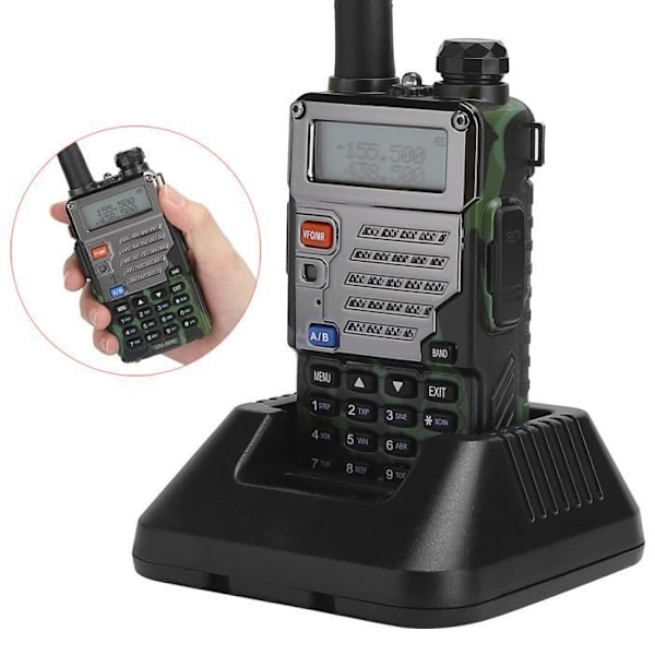 HURRISE Walkie Talkie Professionel Dual Band Video Bil Walkie Talkie To-vejs Radio EU Stik