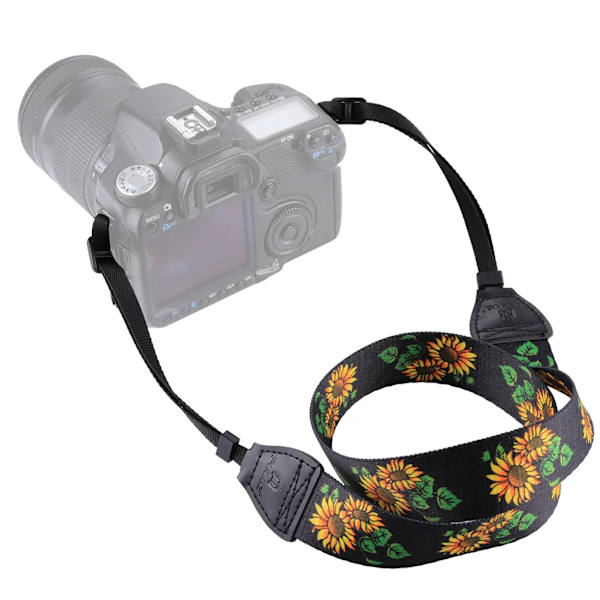Retro-stil Dubbel Bomull Storlek Färg Mönster Axelrem Kamerarem Väska Handledsrem För Canon SLR DSLR Kamera (PU6009C)