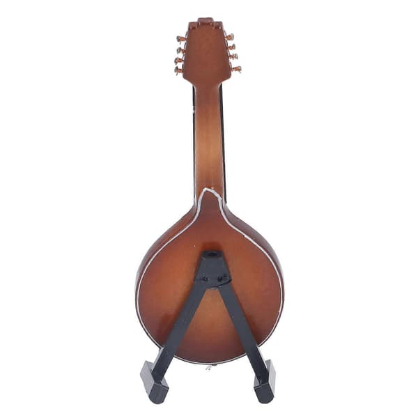 Mini Mandolin Instrument Space-Saving Elegant Handmade 8-String Mandolin Model for Gifts Home Decoration