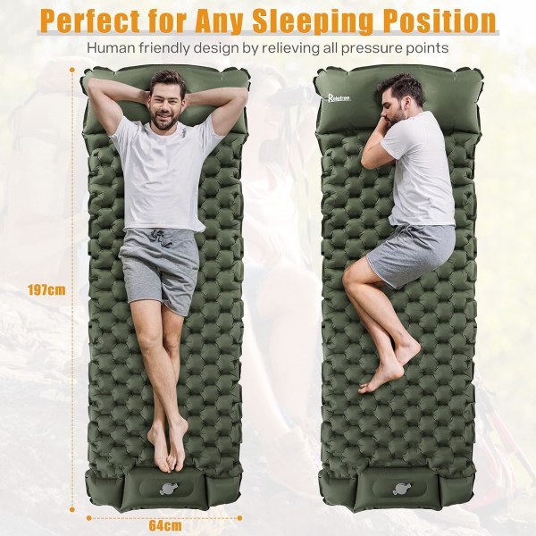 Ultralight camping mattress pneumatic mattress with foot pump approx