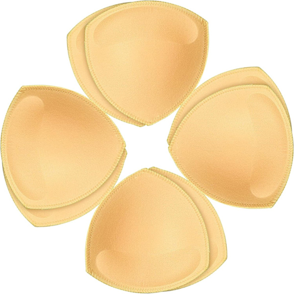 Par Bra Pad Insert, Avtagbar Sports Bra Cup Triangle 4 Par Massasje Beige 4 Pairs Massage Beige C/D