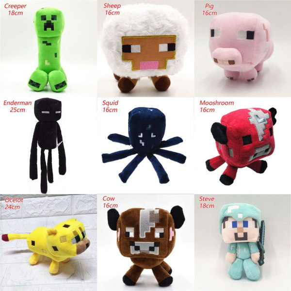 Minecraft leker spill dukke KU-16CM KU-16CM Cow-16cm