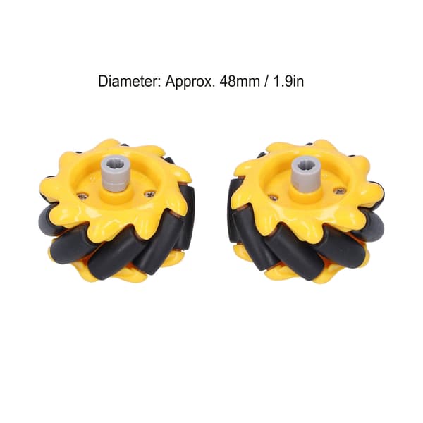 Mecanum Wheels Smart Robot Bil Dele Tilbehør OmniDirectional DIY Legetøj Komponenter 48mm(2 Par)