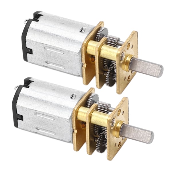 2 stk. Gearmotor DC 6V 200RPM Hastighedsreduktion 3x8 Aksel Gearmotor til RC Bil Legetøj