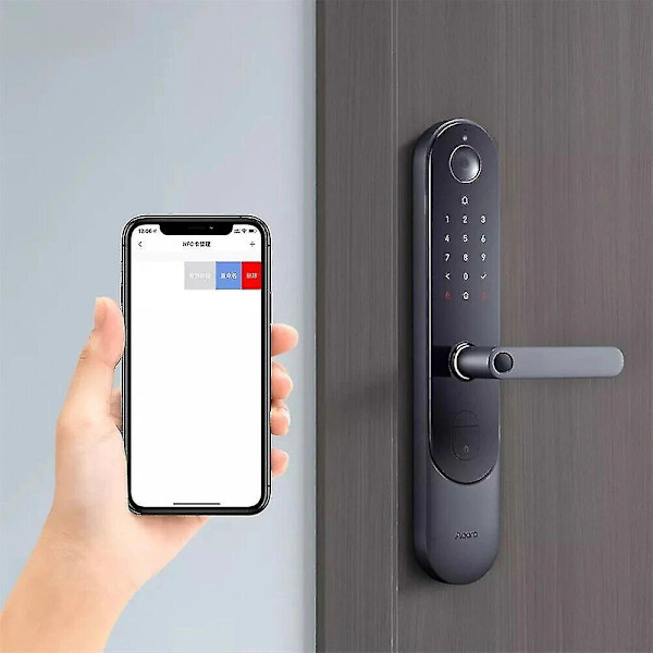 Smart dörrlås NFC-kortstöd Aqara Smart dörrlås N100 N200 P100-serien App-kontroll Eal5+ Chip för hemmasäkerhetsdörrlåssystem - Perfekt