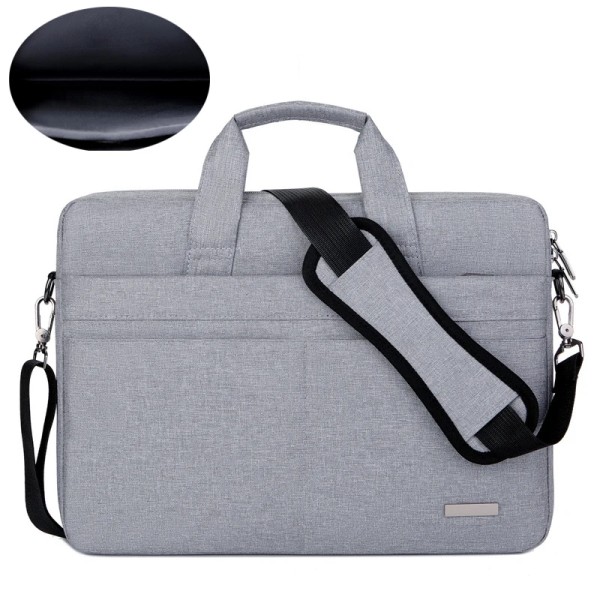Laptop bag case Shoulder handbag Notebook bag Briefcases for 13.3 14 15.6 17.3 inch Macbook Air Pro HP Huawei Asus Dell Model1-light gray