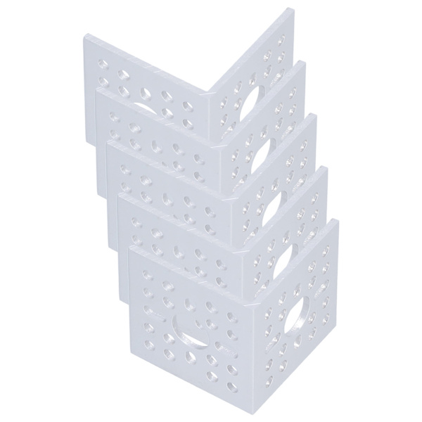 5 kpl alumiiniseos L-muotoisia kiinnikkeitä 90 asteen suorakulma 48x48mm servokiinnikkeet