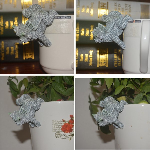 Drakblomma Krukkramare Figurer Ornament Trädgårdskruka Krukhängare Harts Vas Kramare Staty Hemmakontorsdekoration[qb] 0.08 D