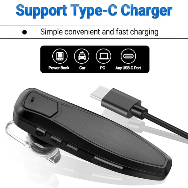 Walkie Talkie trådløs Bluetooth PTT headset øretelefon håndfri K-plugg