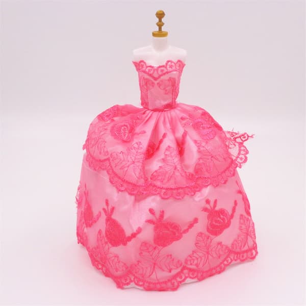 dukketøjsdele, brudekjoler, prinsesse Barbie halv-b(BT)