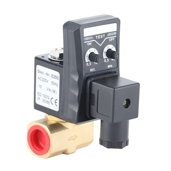 Elektronisk dräneringsventil med timer, tankdränering, elektrisk magnetventil för luftkompressor, delad typ AC220V [qb]