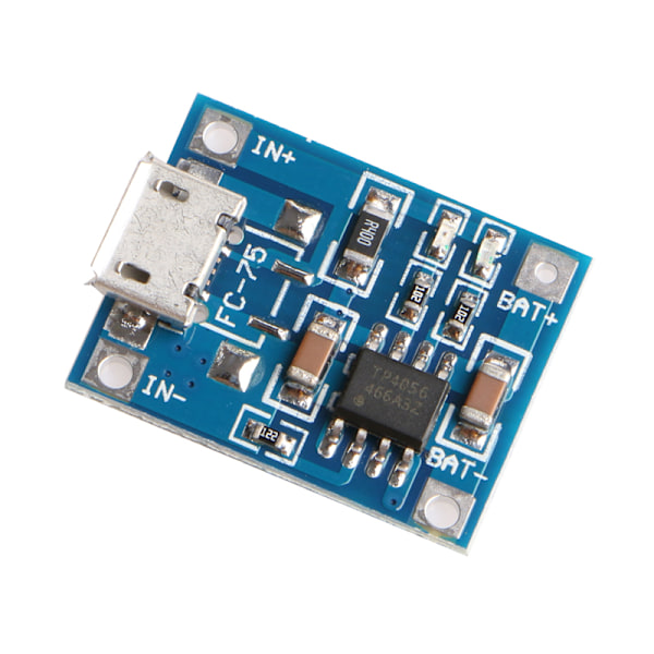 TP4056 Mini Micro USB 1A Lithium Batteri Opladningsmodul Plade