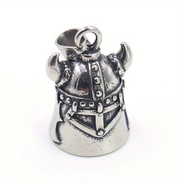 Viking Helmet Bell Pendant Necklace For Men Viking Myth Bell Necklace Casual Jewelry Necklace