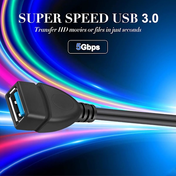 2x USB 3.0 hane till hona förlängningskabel från Oxsubor