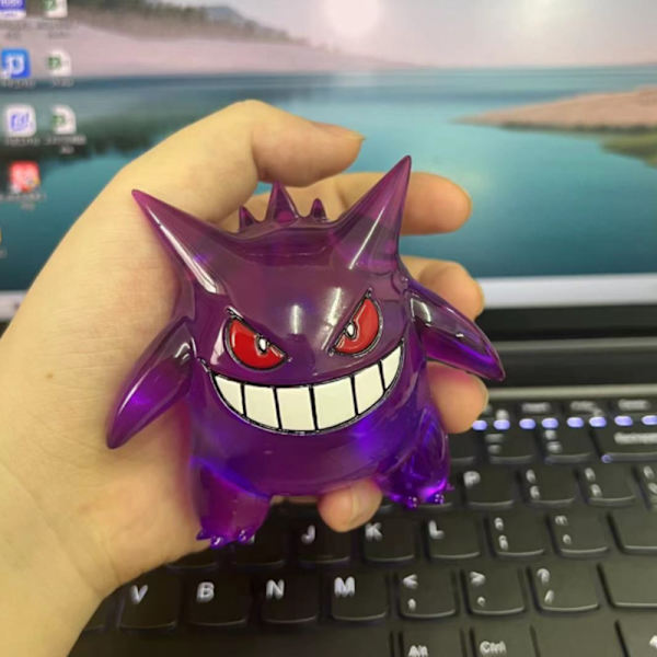 8cm Anime-hahmo Kawaii Gengar Läpinäkyvä toimintahahmo Patsas Black