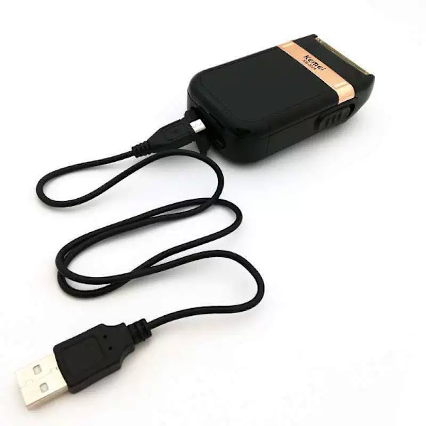 Elektrisk barbermaskine til mænd Vandtæt dobbeltbladet frem- og tilbagegående trådløs barbermaskine USB genopladelig barbermaskine barbertrimmer[qb]