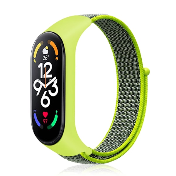 Nylon Mi band 4 5 6 hihna, vaihdettava pehmeä säädettävä rannekoru Pulsera correa Xiaomi Mi band 3 4 5 6 7 rannekkeeseen, välähdyskeltainen 28 Flash yellow 28 Mi Band 3 4 5 6 7