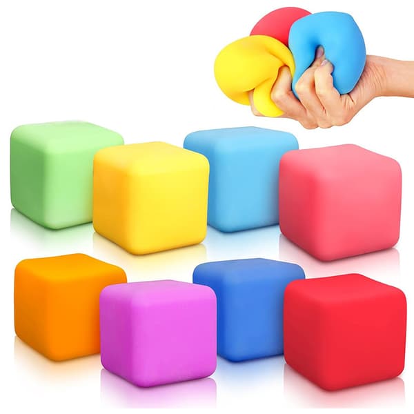 4-pack isbits-squishy stressbollar – Mjuk degklämleksak sensoriska leksaker för stresslindring