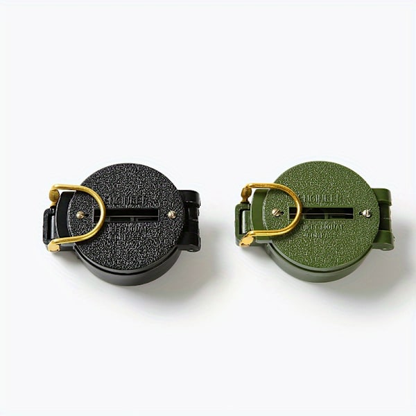 1pc Multifunktionell Flip-Top Kompass, Hållbart Navigeringsverktyg För Vandring & Camping Green
