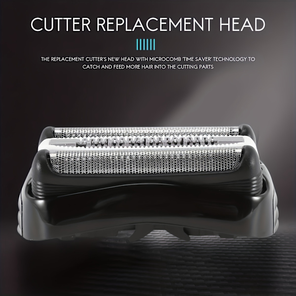 32B 32S S3 Elektrisk erstatnings barberhode tilbehør for Braun Series3 barberhøvelhode Black