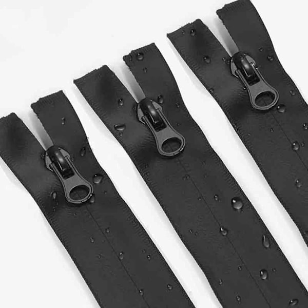 4 st 36 tum Vattentäta Blixtlås Svart #5 Nylon Osynliga Vattentäta Blixtlås för Sömnad Jacka, Utomhusutrustning, Regnrock, Dunjackor, Skiddräkt, Tält