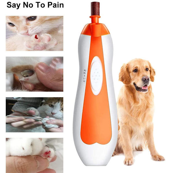 Favson Professional Pet Claw Grinders - 6 hiomapäätä ja LED-koiran kynsileikkurit - Turvalliset kynsileikkurit lemmikeille.