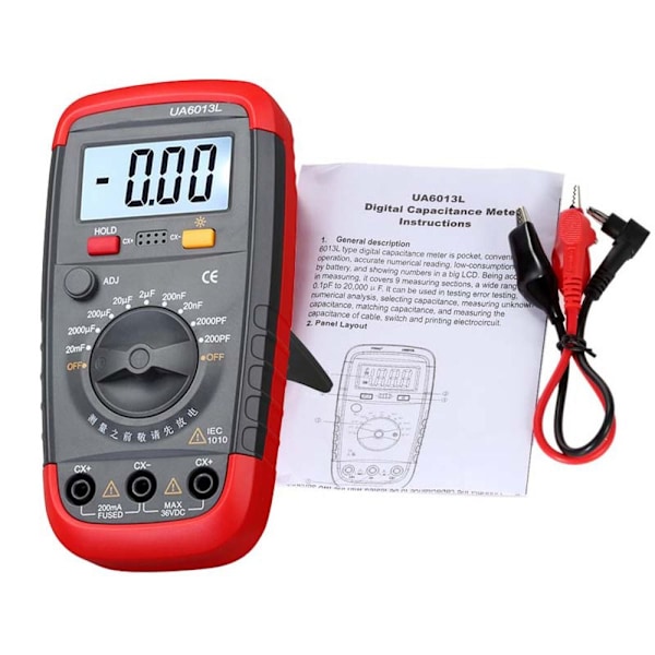 Digital kapasitansmåler Kondensator Pro Tester Multimeter