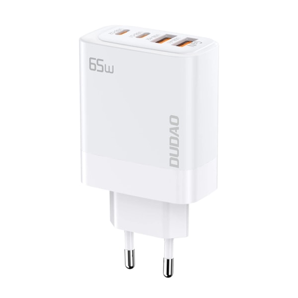 Dudao vegglader A65EU GaN 2xUSB-A/2xUSB-C PD 65W - Hvit 90