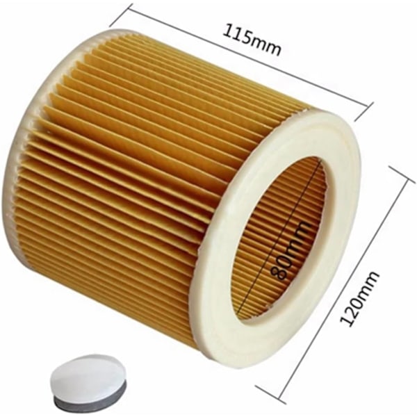 5-pak erstatningsfiltre til DEYIN til Kärcher støvsuger WD2250 WD3.200 MV2 MV3 WD3 A2004 A2204 HEPA filter 2 MV3 WD3